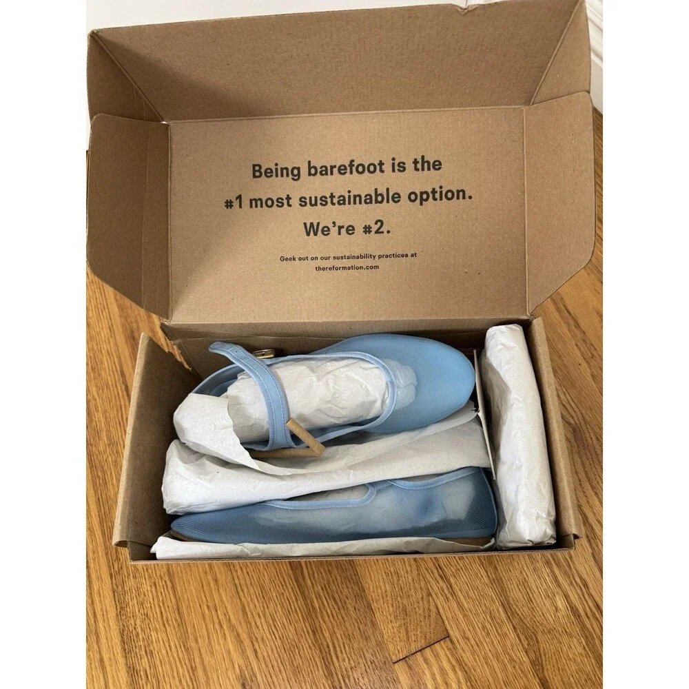 Reformation Tilly Ballet Flat Mist Mesh Size 8 - Picture 4 of 5